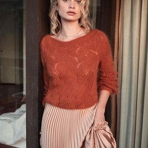 Sezane Avril jumper sweater in cinnamon